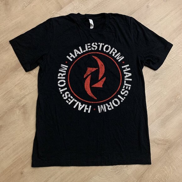 Halestorm Fall Tour 2018 Black T-Shirt Men's Large L Rock Punk Graphic Tee Metal - Picture 1 of 7